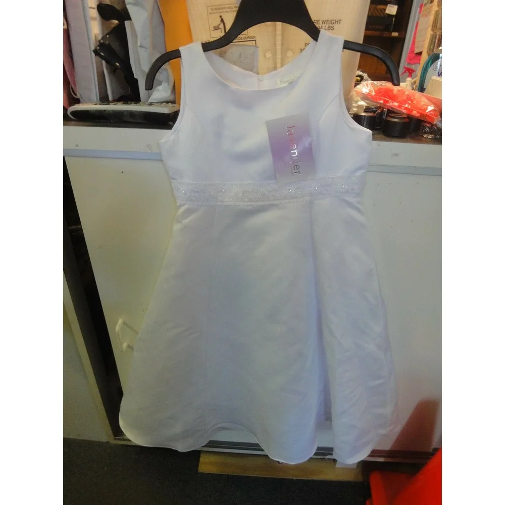 lavender by US angels white comunion flower girl 10 formal dress See description